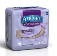 Load image into Gallery viewer, FitRight Ultra Incontinence Underwear for Women L/XL 20 pack
